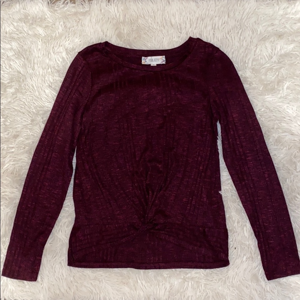 Pink Rose long sleeve blouse size S